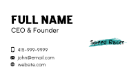 Art Gallery Wordmark  Business Card Design