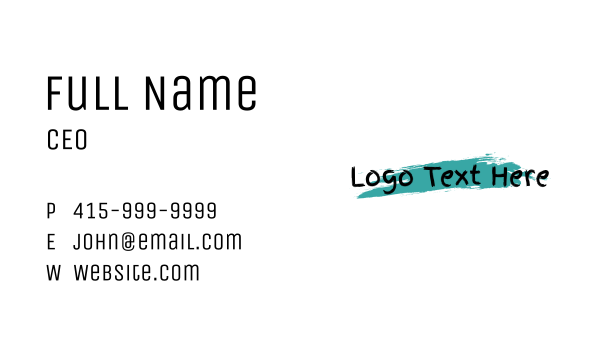 Art Gallery Wordmark  Business Card Design Image Preview