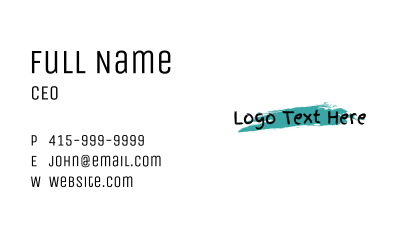 Art Gallery Wordmark  Business Card Image Preview