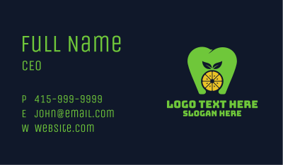 Citrus Tooth Healthy Dentist Business Card