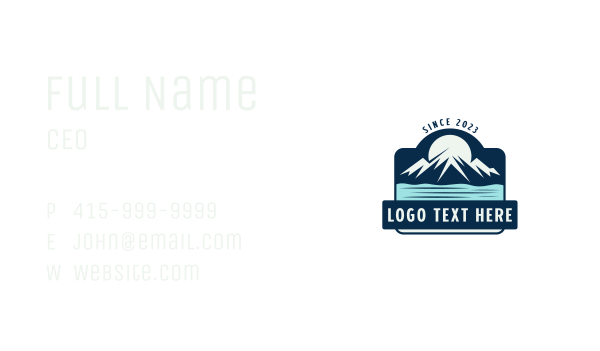 Outdoor Mountain Travel Business Card Design Image Preview