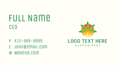 Marijuana Leaf Vape Business Card Image Preview