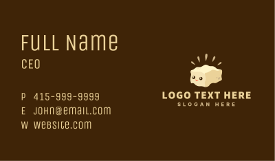 Cute Tofu Food Business Card Image Preview