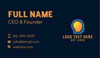 Thinking Head Lightbulb Business Card Image Preview