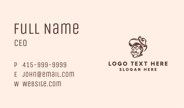 Cowboy Man Character  Business Card Design Image Preview