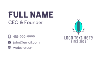 Minimalist Marine Anchor Business Card Image Preview