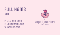 Romantic Heart Rose  Business Card Image Preview