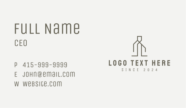 Construction Building Letter I  Business Card Design Image Preview