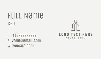 Construction Building Letter I  Business Card Image Preview