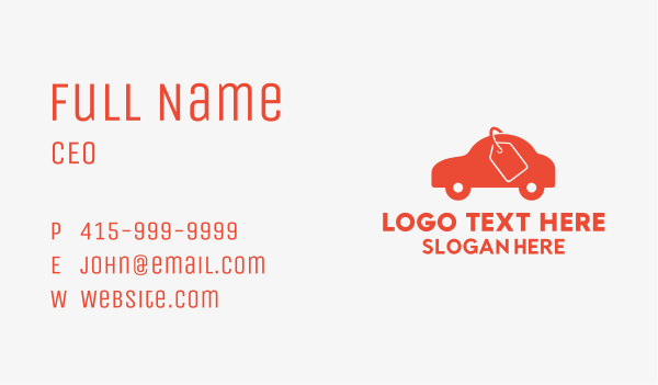 Car Tag Transportation Business Card Design Image Preview