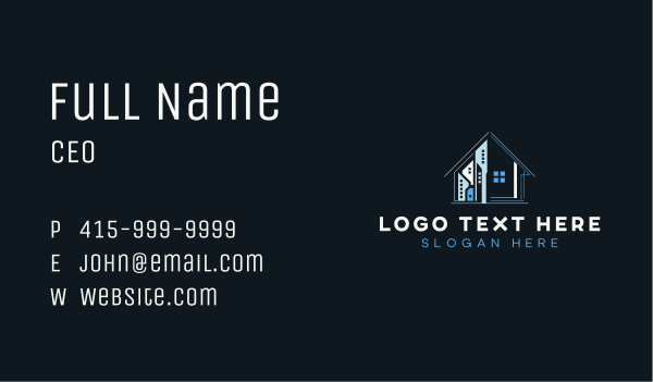 Realty Property Builder Business Card Design Image Preview