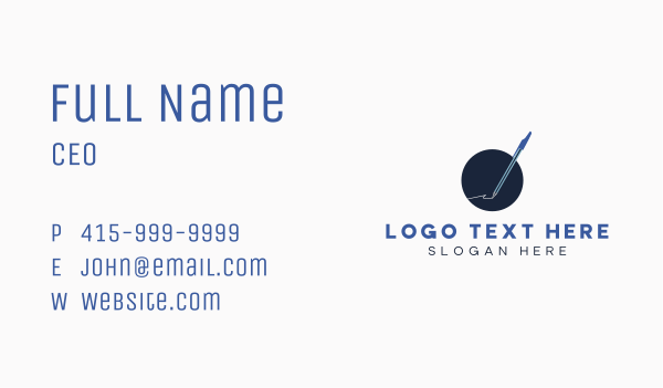 Writing Ballpoint Pen Business Card Design Image Preview