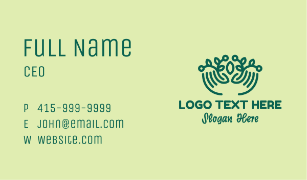 Sustainable Conservation Charity Business Card Design Image Preview