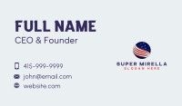 Globe American Flag Business Card Image Preview