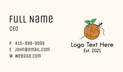 Orange Fruit Crochet  Business Card Image Preview