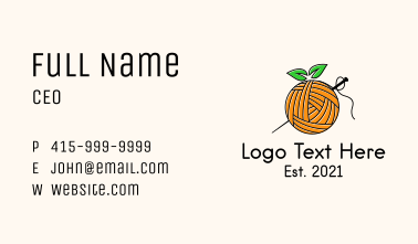 Orange Fruit Crochet  Business Card