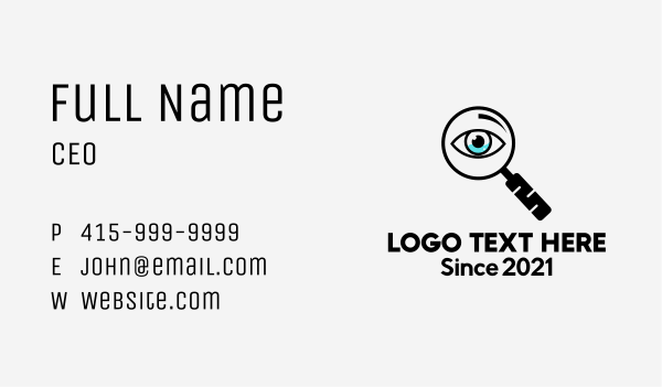 Vision Detective Eye  Business Card Design Image Preview
