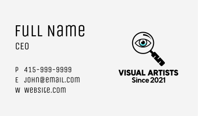 Vision Detective Eye  Business Card Image Preview
