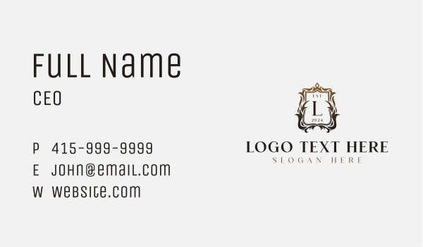 Upscale Regal Monarch Business Card Design Image Preview