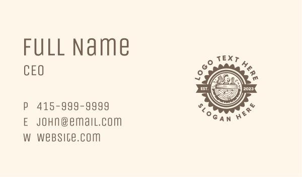 Hand Planer Wood Carpentry  Business Card Design Image Preview