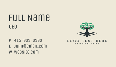 Educational Tree Book Business Card Image Preview