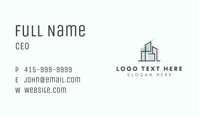 Architectural Tower Building Business Card Image Preview