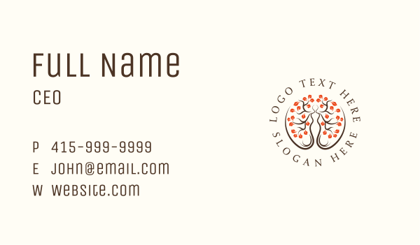 Woman Tree Nature Business Card Design Image Preview