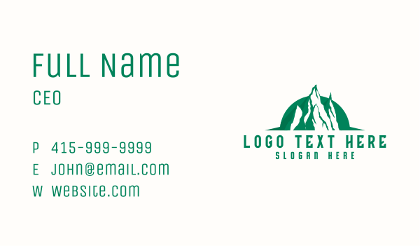 Mountain Hiking Adventure Business Card Design Image Preview