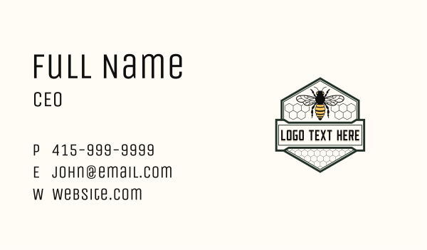 Bee Wasp Honey Business Card Design Image Preview