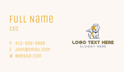 Dog Pet Angel Business Card Image Preview