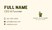 Swan Topiary Plant Business Card Image Preview