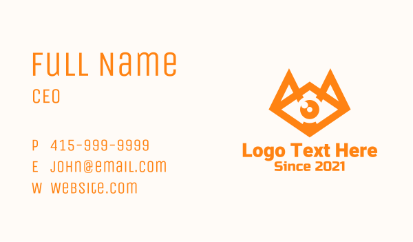Orange Eye Fox Business Card Design Image Preview