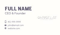 Elegant Cursive Signature Business Card Design