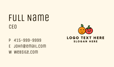  Orange Tomato Fruit Business Card Image Preview