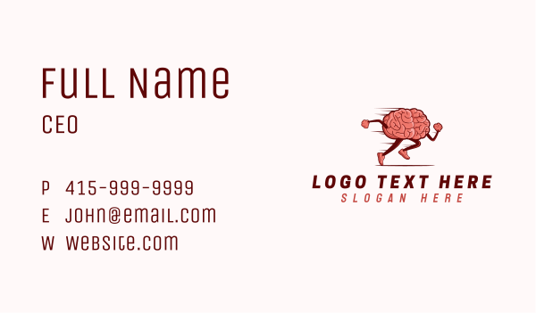 Running Active Brain Business Card Design Image Preview