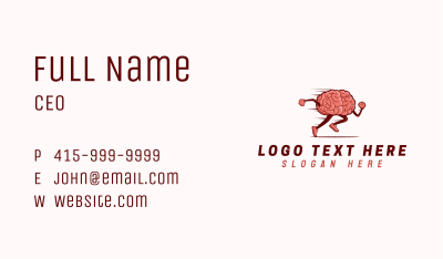 Running Active Brain Business Card Image Preview