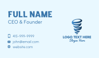 Blue Weather Tornado Business Card Image Preview