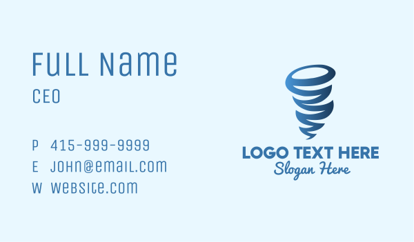 Blue Weather Tornado Business Card Design Image Preview