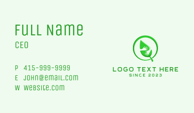 Green Leaf Environmentalist Business Card Image Preview