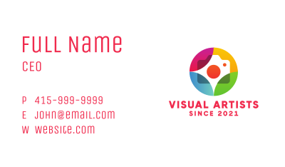 Colorful Journalist Badge Business Card Image Preview