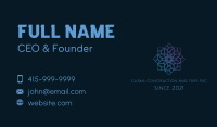 Gradient Ornate Snowflake Business Card Image Preview