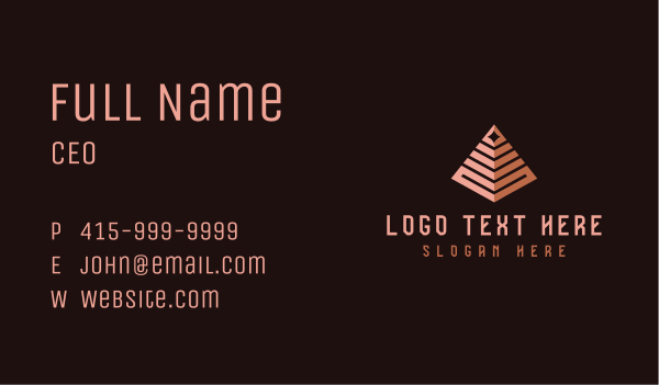 Pyramid Advertising Agency Business Card Design Image Preview