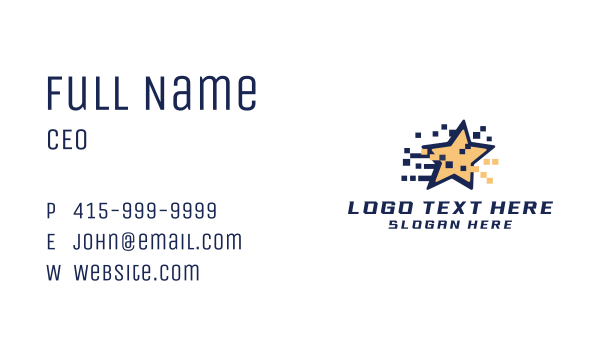 Shooting Star Game Business Card Design Image Preview