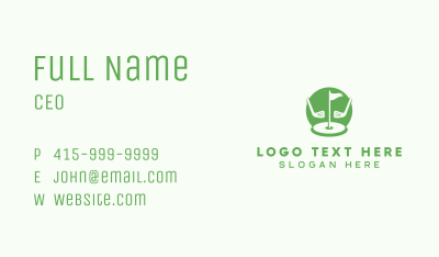 Golf Sports Caddie Business Card Image Preview