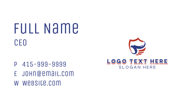 Shield Eagle America Business Card Design Image Preview