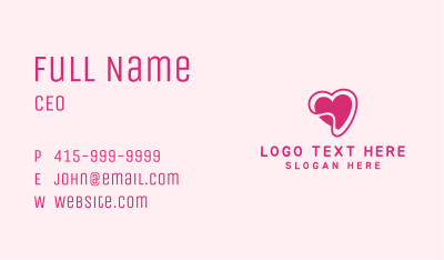 Pink Heart Sticker  Business Card Image Preview