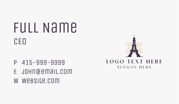 Paris Eiffel Tower Business Card Design Image Preview