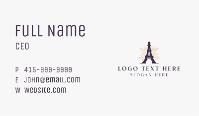Paris Eiffel Tower Business Card Image Preview