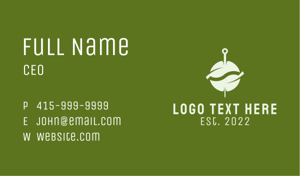 Green Needle Acupuncture  Business Card Design Image Preview