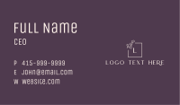 Elegant Plant Lettermark Business Card Image Preview